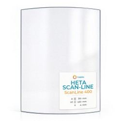 Heta Scan-Line 400 Glass - Curved glass panel for wood burning stove