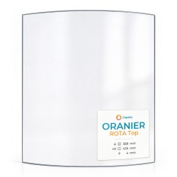 Oranier ROTA TOP Glas - in sich gebogenes Kaminglas für Kaminofen