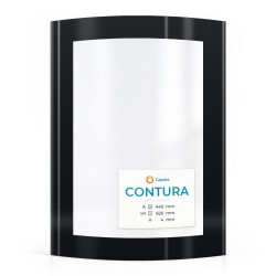 Vitre Contura 101 - Verre Courbe Sérigraphié pour poêle à bois