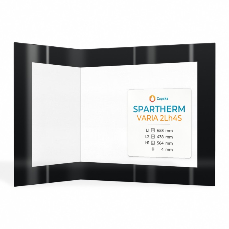 Spartherm VARIA 2LH4S Glas - Gefaltet Siebdruck Kaminglas