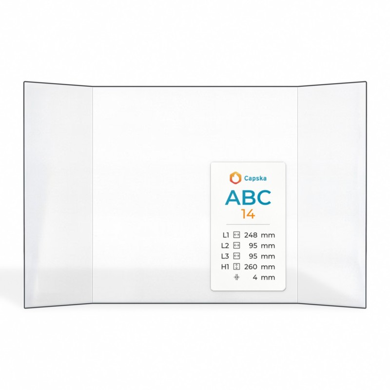 ABC 14 Prismatic Glass Panel for Wood Burning Stove