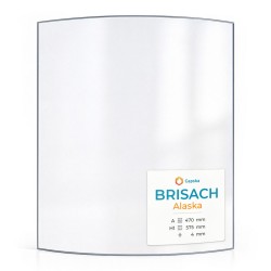 Brisach ALASKA Glas - in sich gebogenes Kaminglas für Kaminofen