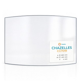 Chazelles CG701R Glas - gebogenes Kaminglas für Kaminofen