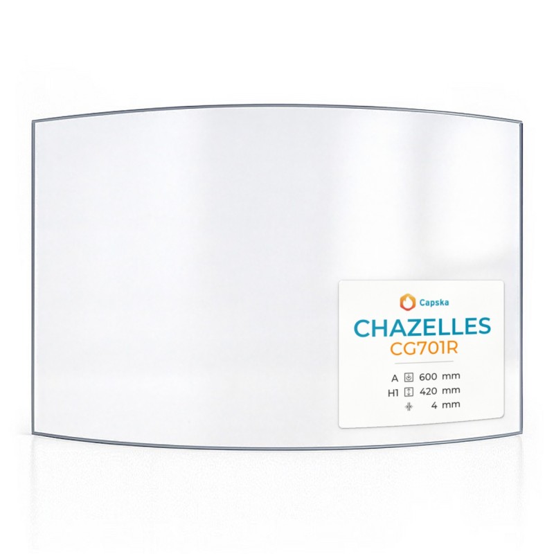 Vitre Chazelles CG701R - Verre Courbe pour poêle à bois