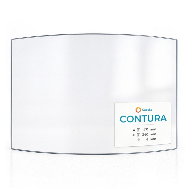 Contura 471X340 Glass - Curved Glass Panel for Wood Burning Stove