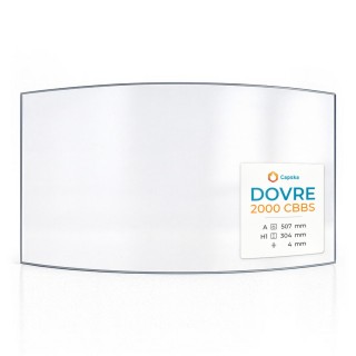 Dovre 2000 CBBS Glas gebogen - Hitzebeständiges Kaminglas