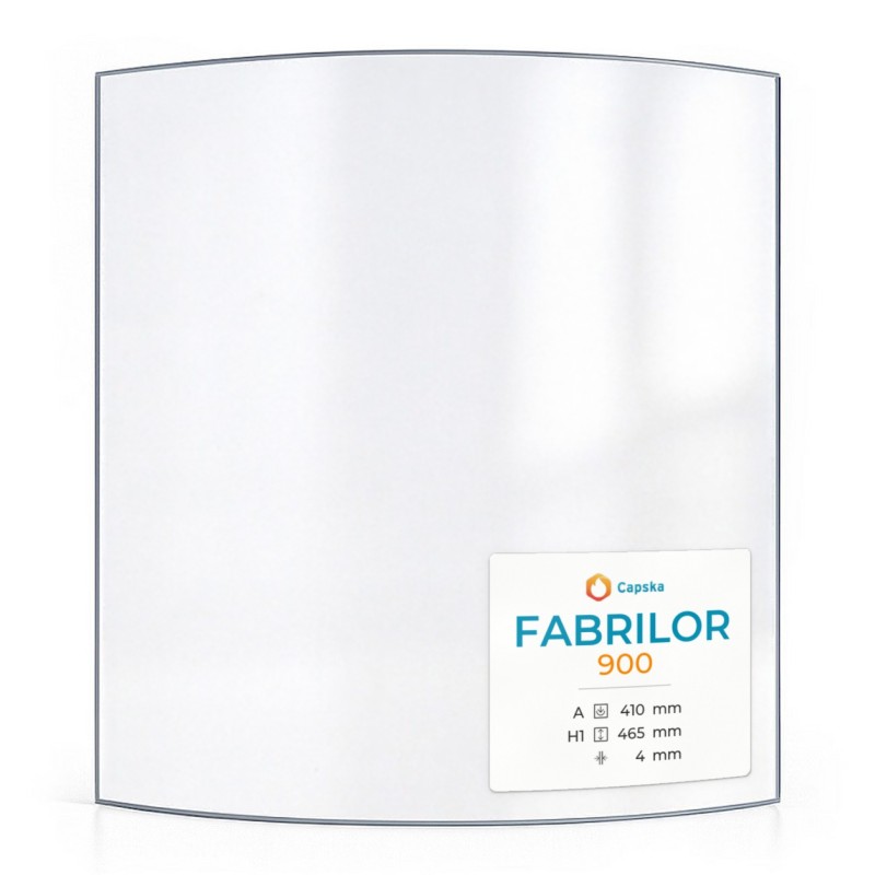 Fabrilor 900 Curved Glass Panel for Fireplace Insert