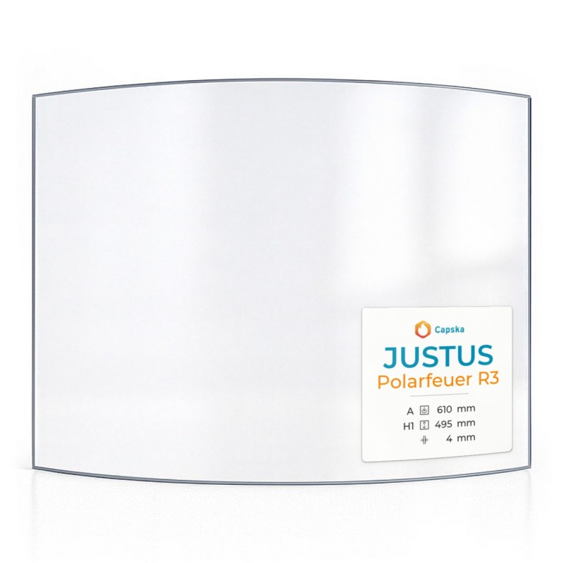 Vetro Justus POLARFEUER R3 - Vetro Curvo per stufa a legna