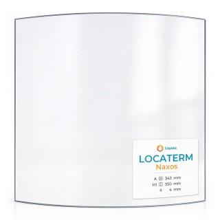 Vitre Locaterm NAXOS - Verre Courbe pour poêle à bois