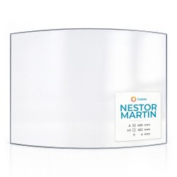 Nestor Martin 465X355 Glass - Curved glass panel for wood burning stove