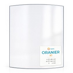 Vetro Oranier K1 - Vetro Curvo per stufa a legna