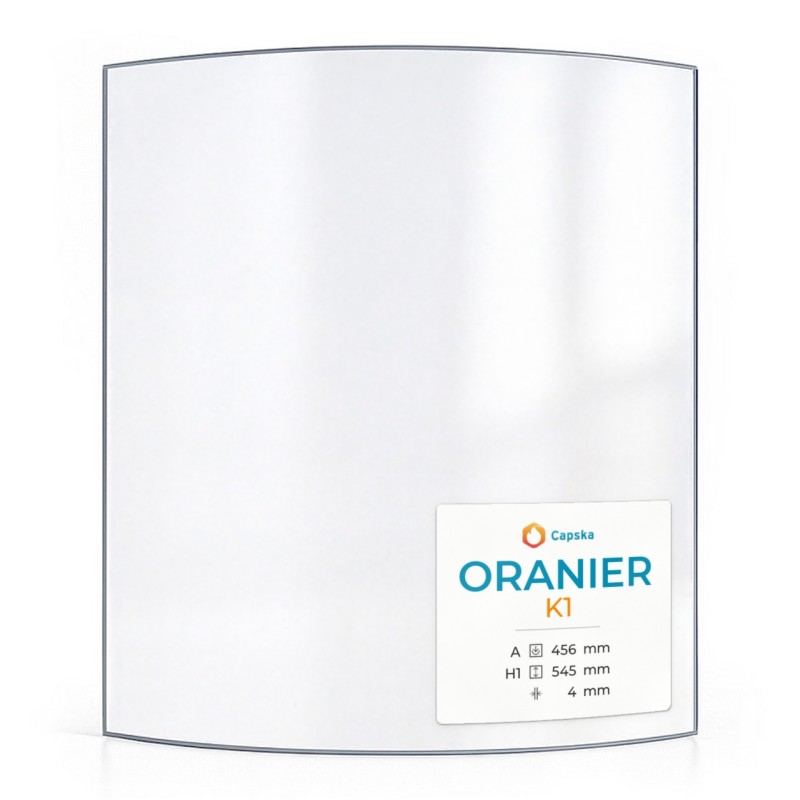 Vitre Oranier K1 - Verre Courbe pour poêle à bois