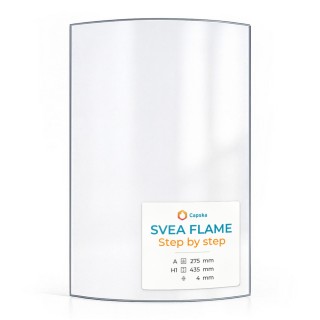 SVEA FLAME Step by Step Curved Glass Panel for Wood Burning Stove