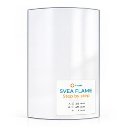 Vetro Svea Flame STEP BY STEP - Vetro Curvo per stufa a legna