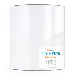 Vetro Techfire UNI 4069 - Vetro Curvo per stufa a legna