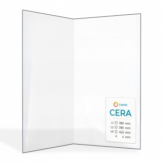 Cera Glass Panel for Wood Burning Stove - 380x625 Folded