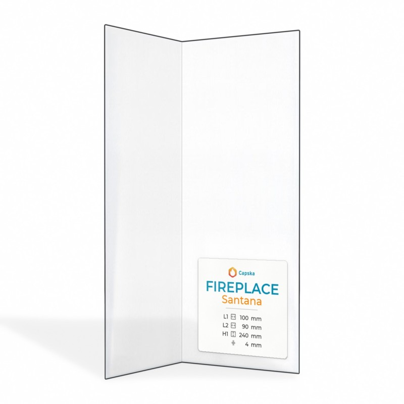 Kaminglas FIREPLACE SANTANA - Gefaltetes Glas für Kaminofen