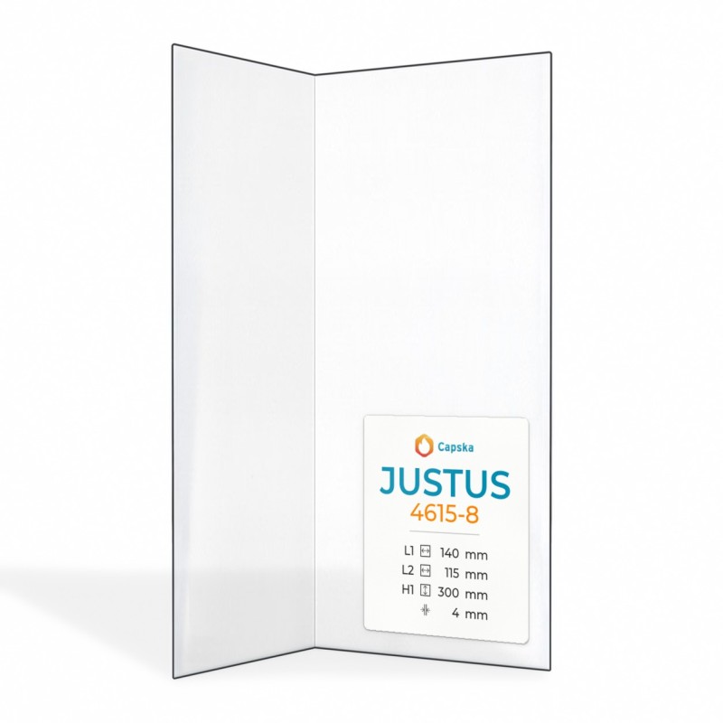 Justus 4615-8 Glas - Gefaltet Kaminglas für Kaminofen
