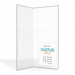 Vitre Justus 4615-6 - Verre Pliée pour poêle à bois