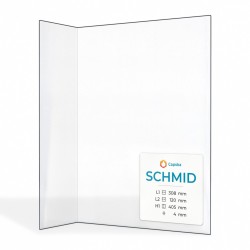Vitre Schmid (308+120)X405 - Verre Pliée pour insert