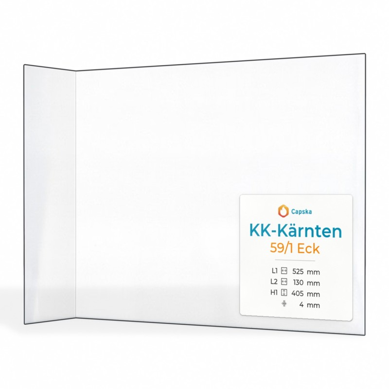 Vitre Kk-Kärnten 59/1 Eck - Verre Plié pour insert