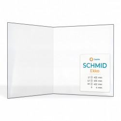 Schmid EKKO Glass - Folded glass panel for fireplace insert