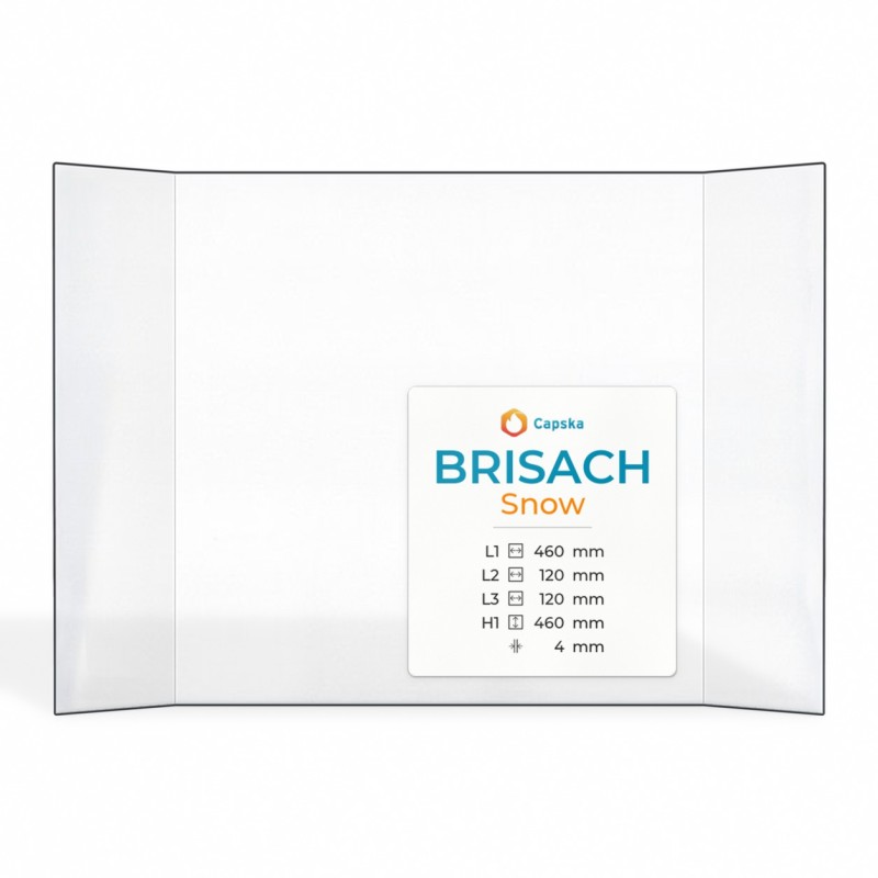 Brisach SNOW Glas - Prismatisch - Kaminglas für Kaminofen