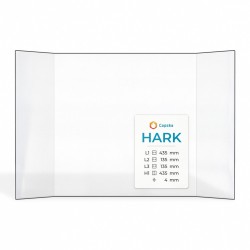 Hark (135+435+135)X435 Glass - Prismatic glass panel for fireplace insert