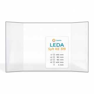 Leda SYLT KE 319 Prismatic Glass Panel for Fireplace Insert