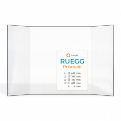 Ruegg PRISMALO Glass - Prismatic glass panel for fireplace insert