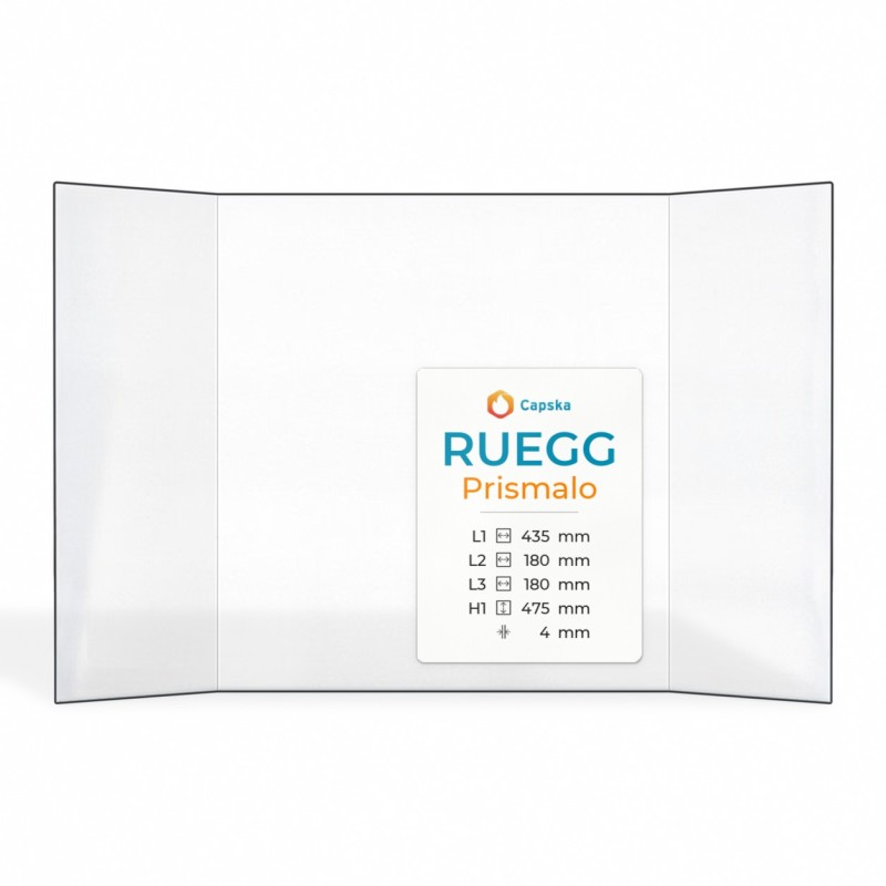 Vetro Ruegg PRISMALO - Vetro Prismatico per inserto caminetto