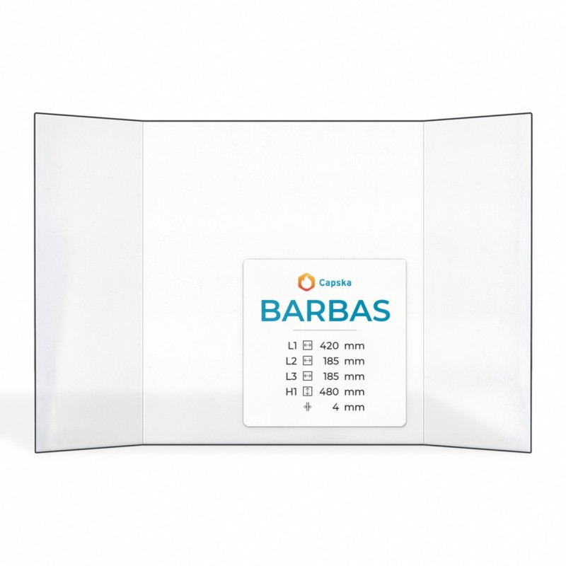 Vitre Barbas ELAN - Verre Prismatique pour poêle à bois