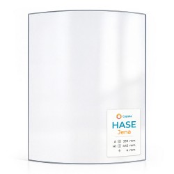 Hase JENA Glas - in sich gebogenes Kaminglas für Kaminofen