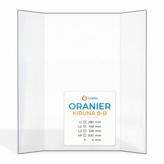 Oranier KIRUNA 8-B Glass - Prismatic Panel for Fireplace Insert
