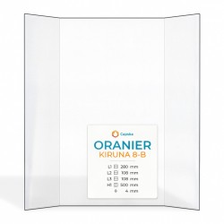 Oranier KIRUNA 8-B Glas - Prismatisch Kaminglas für Kaminofen