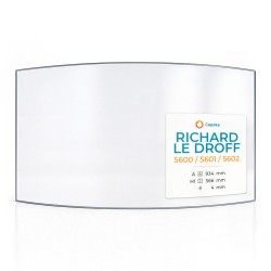 Replacement Curved Glass Panel for Richard Le Droff stoves
