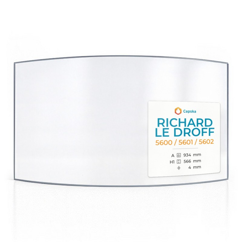 Vitre Richard Le Droff 5600 934x566mm pour poêle à bois - Capska
