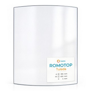 Vitre Romotop TULEDA - Verre Courbe pour poêle à bois