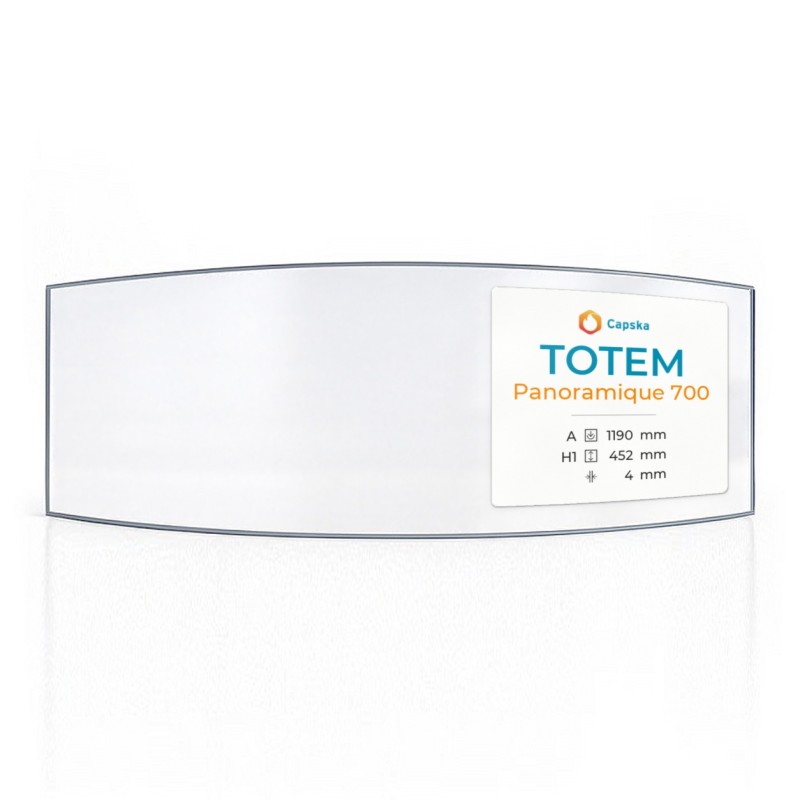 Totem PANORAMIQUE 700 Glas - Kaminglas für Kaminofen