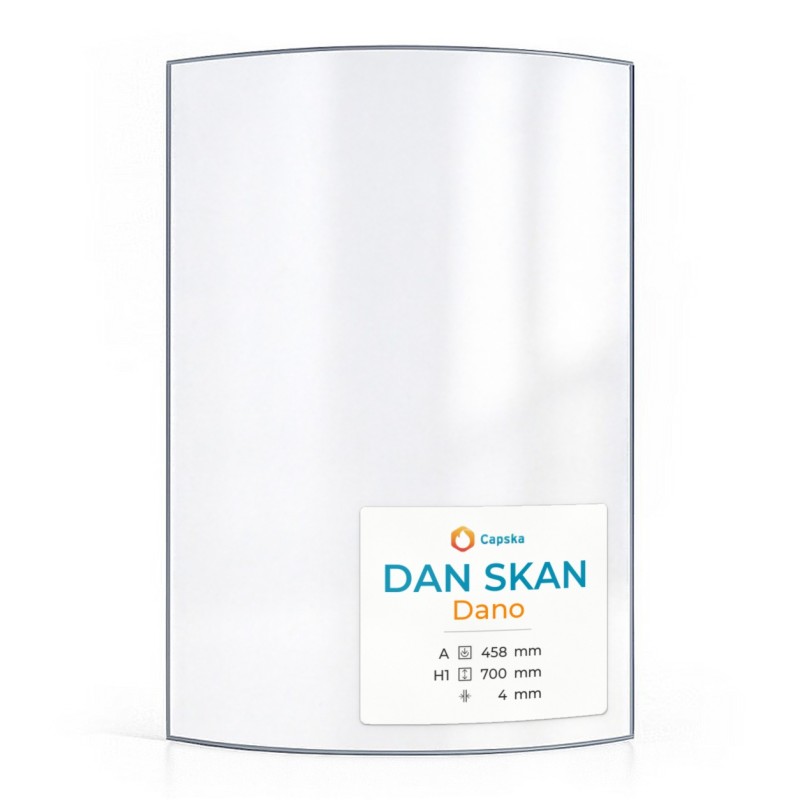 Vitre Dan Skan DANO - Verre Courbe pour poêle à bois