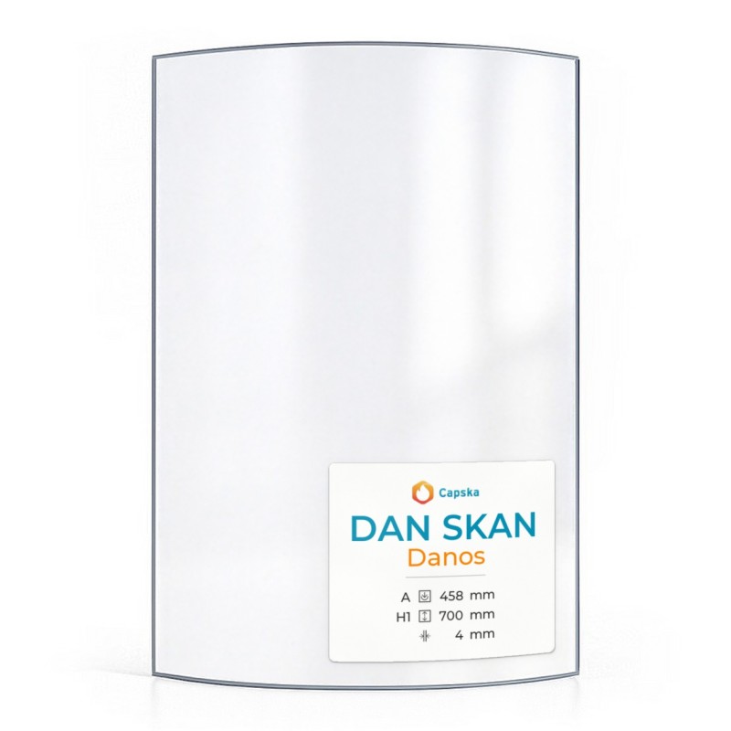 Dan Skan DANOS Glas - gebogenes Kaminglas für Kaminofen
