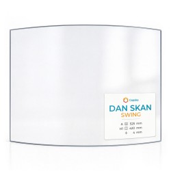 Dan Skan SWING 525X420 Glass - Curved glass panel for wood burning stove