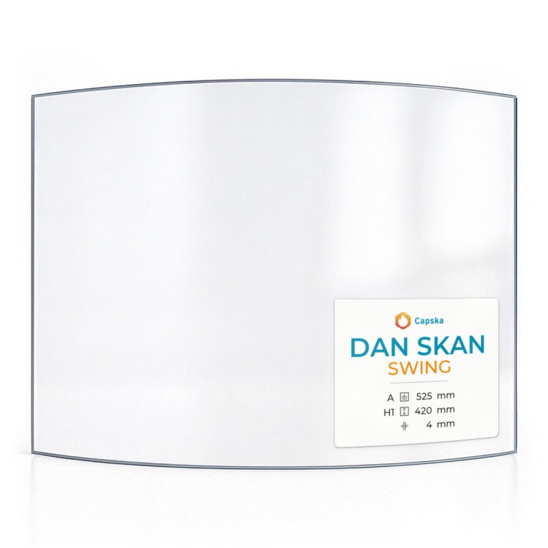 Dan Skan SWING 525X420 Glas - Kaminglas für Kaminofen