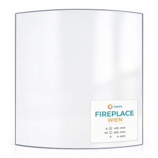 Fireplace WIEN Glas - Kaminglas in sich gebogen