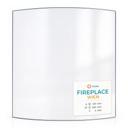 Fireplace WIEN Glas - in sich gebogenes Kaminglas für Kaminofen