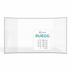 Ruegg SPARFLAMM (1992) Glass - Prismatic glass panel for fireplace insert