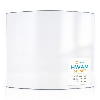 Hwam MONET Glas - gebogenes Kaminglas für Kaminofen