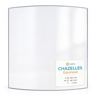 Chazelles EQUINOXE Glas - gebogenes Kaminglas für Kaminofen