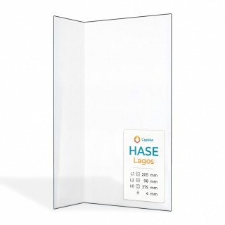 HASE LAGOS Glass - Folded Panel for Wood Burning Stove