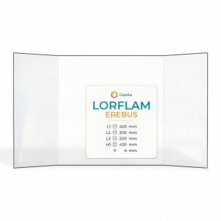 Lorflam EREBUS Glass - Prismatic Fireplace Insert Panel